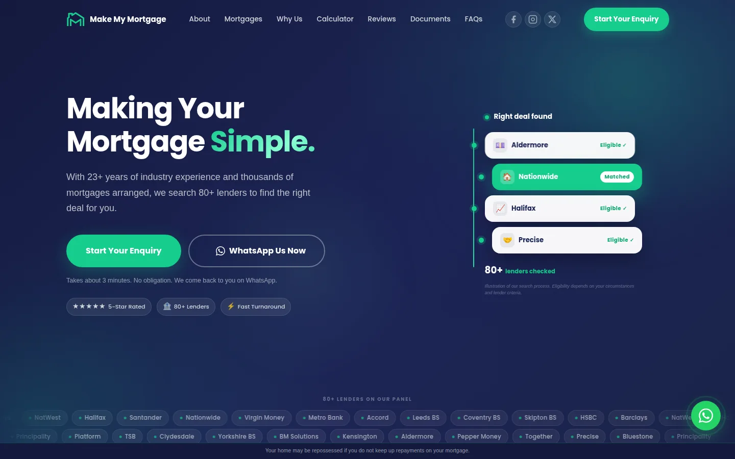 MakeMyMortgage on desktop